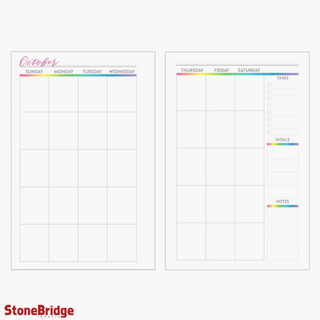 12 Month Planner - Crystal Student    from The Rock Space