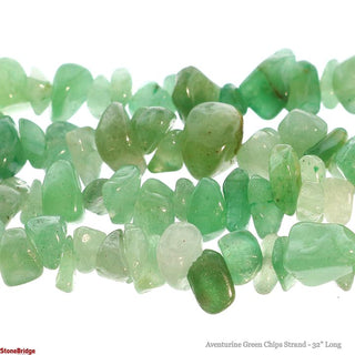 Green Aventurine Chip Strands - 3mm to 5mm from The Rock Space