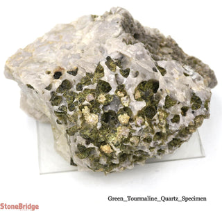 Green Tourmaline on Quartz Matrix U#5    from The Rock Space