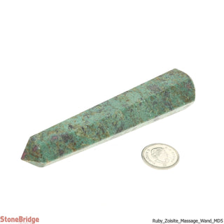 Ruby Zoisite Pointed Massage Wand - Medium #3 - 4" to 5"    from Stonebridge Imports