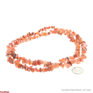 Carnelian Chip Strands - 5mm to 8mm    from The Rock Space