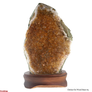 Citrine Cluster on Wood Base #5 - 9" from The Rock Space