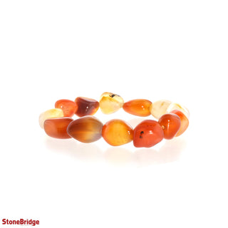 Carnelian Red White Tumbled Bracelets    from The Rock Space