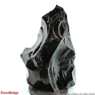 Obsidian Black Boulder Cut-Base U#79 - 25"    from The Rock Space