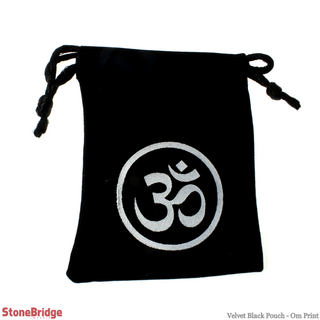 Velvet Black Pouch - Om Print    from Stonebridge Imports