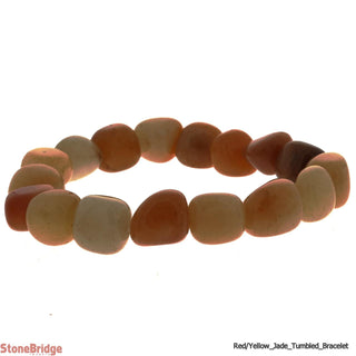 Jade Yellow/Red Tumbled Bracelets from The Rock Space