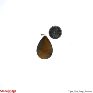 Tiger's Eye Drop Pendant - 34mm x 25mm    from The Rock Space