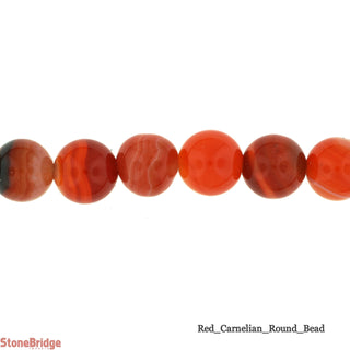 Dark Red Carnelian - Round Strand 15" - 8mm    from The Rock Space