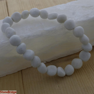 Jade White Tumbled Bracelets from The Rock Space