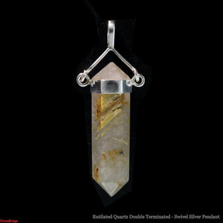 Rutilated Quartz Double Terminated - Swivel Silver Pendant    from The Rock Space