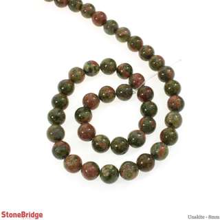 Unakite - Round Strand 15" - 8mm    from The Rock Space