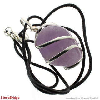 Amethyst Tumbled Wrapped Necklace    from The Rock Space