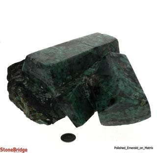 Polished Emerald on Matrix - U9    from The Rock Space