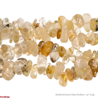 Rutilated Quartz Chip Strands - 5mm to 8mm    from The Rock Space