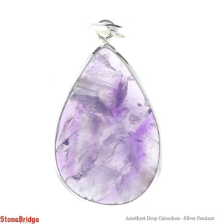 Amethyst Drop Cabochon Silver Pendant    from The Rock Space