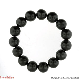 Shungite Round Bracelet - 14mm    from The Rock Space