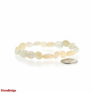 Moonstone Cream Tumbled Bracelets from The Rock Space