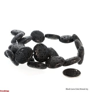 Black Lava Coin Strand #5    from The Rock Space