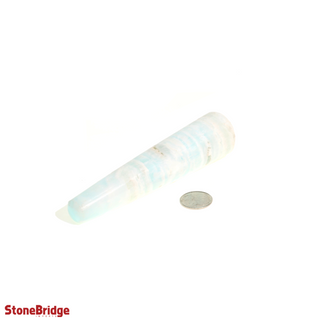 Blue Calcite Rounded Massage Wand - Extra Large #2 - 3 3/4" to 5 1/4" from The Rock Space