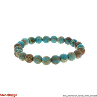 Blue Impression Jasper Round Bracelet - 8mm    from The Rock Space