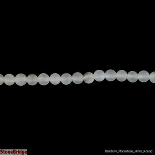 Moonstone Rainbow - Round Strand 7" - 4mm    from The Rock Space