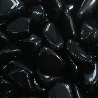 Obsidian Silver Sheen Tumbled Stones    from The Rock Space