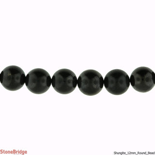 Shungite Strand - Round - 12mm    from The Rock Space