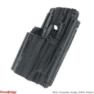 Black Tourmaline Rough Drilled Pendant    from The Rock Space