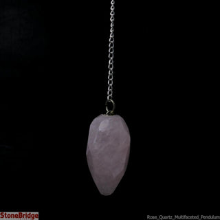 Multi Faceted Rose Quartz Pendulum    from The Rock Space