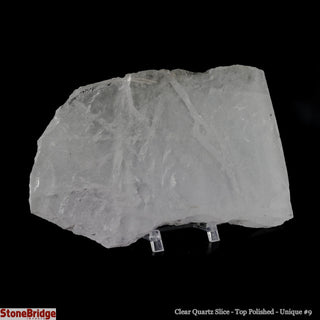 Clear Quartz Slice Top Polished U#9 - 8 1/4"    from The Rock Space