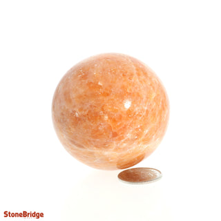 Calcite Orange Sphere - Extra Small #3 - 2"    from The Rock Space