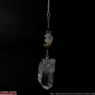 Clear Quartz Chakra Chip Pendulum    from The Rock Space