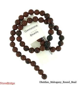 Mahogany Obsidian Bead Strand