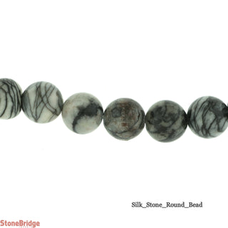 Silk Stone - Round Strand 15" - 8mm    from The Rock Space