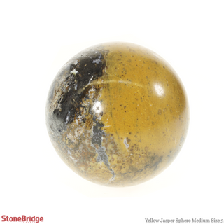 Yellow Jasper Sphere - Medium #3 - 2 3/4"    from The Rock Space