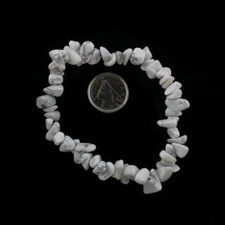 Howlite White Bead Bracelet from The Rock Space