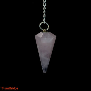 Rose Quartz Pendulum 6 Facets & Ring from The Rock Space