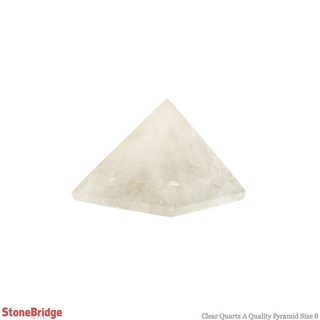 Clear Quartz A Pyramid #8 - 3" to 3 1/2" Wide    from The Rock Space