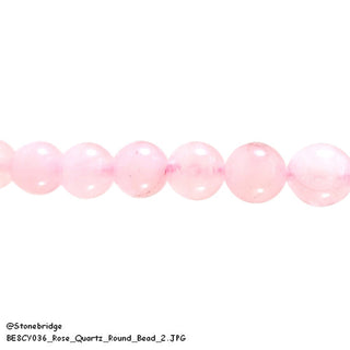 Rose Quartz - Round Strand 15" - 10mm    from The Rock Space