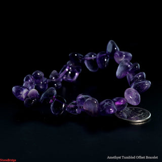 Amethyst Tumbled Offset Bracelet    from The Rock Space