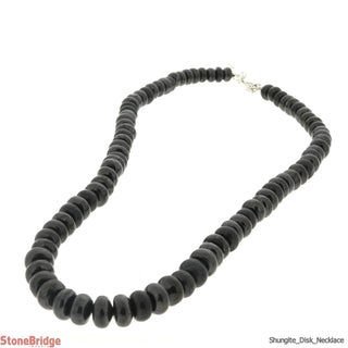 Shungite Bead Necklace - Disk - 8mm    from The Rock Space