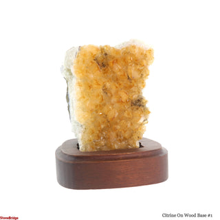 Citrine Cluster on Wood Base #1 - 7"    from The Rock Space