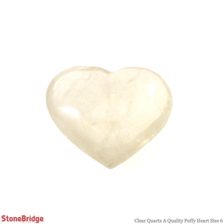 Clear Quartz A Heart #6 - 2" to 3 1/4"    from Stonebridge Imports