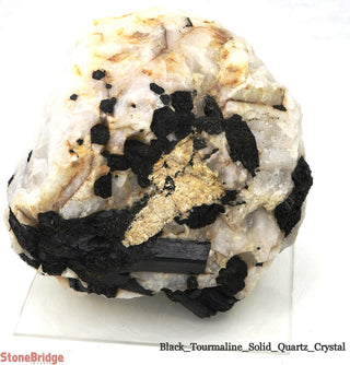 Black Tourmaline on Quartz Matrix U#4    from The Rock Space