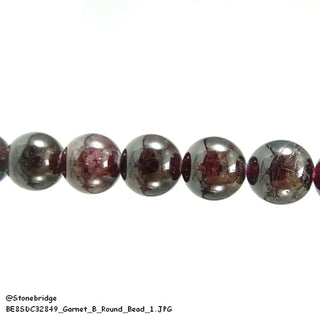 Garnet B - Round Strand 15" - 6mm    from The Rock Space