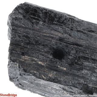 Black Tourmaline Rough Drilled Pendant    from The Rock Space