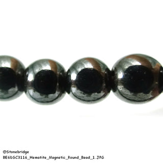 Hematite Magnetic - Round Strand 12mm    from The Rock Space