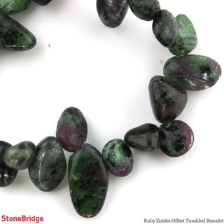 Ruby Zoisite Tumbled Offset Bracelet from The Rock Space