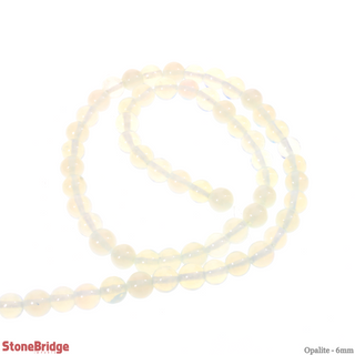 Opalite - Round Strand 15" - 6mm from The Rock Space