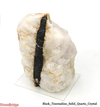 Black Tourmaline on Quartz Matrix U#3    from The Rock Space